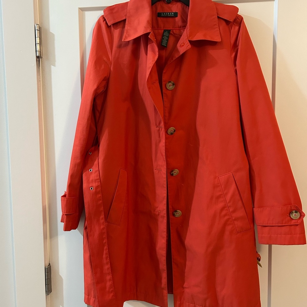 LAUREN Ralph Lauren Red Trench Coat